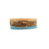 Tan, Peach, and Blue 3 Strand Cork Bracelet